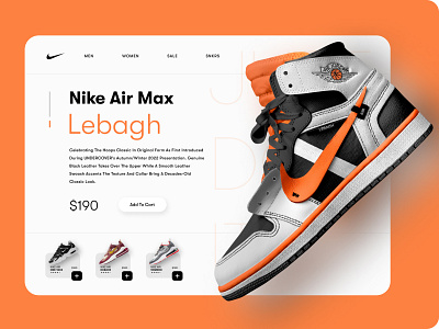 NIKE UI -SNEAKERS 3d branding design graphic design illustration logo nike typography ui ux vector