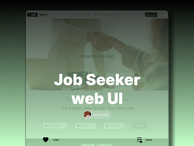 Creative & Modern Web UI design Of Job Seeker.