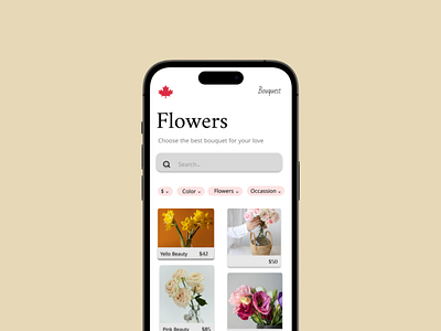 Flower Store App UI 3d graphic design ui ux uxui