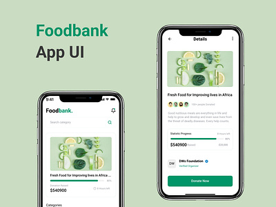 Interesting Foodbank App UI animation app ui apps best ui branding daily famous food bank get views ios ios app ui trending ui ui user interface ux