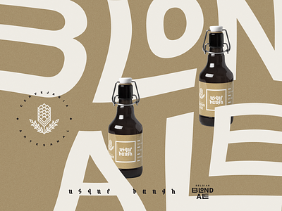 Usquebaugh Craft Beer - Blond Ale beer beer art beer branding beer can beer label blond ale brand identity branding design graphic design logo visual identity