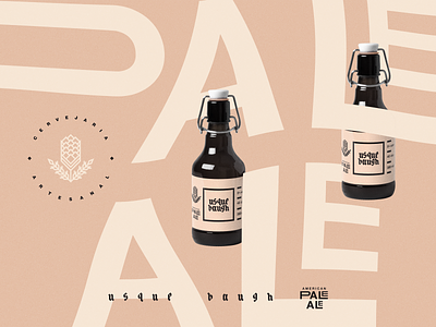 Usquebaugh Craft Beer - Pale Ale beer beer art beer branding beer label branding design graphic design logo pale ale visual identity
