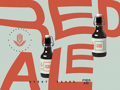 Usquebaugh Craft Beer - Red Ale beer beer art beer branding beer can beer label brand identity branding design graphic design visual identity