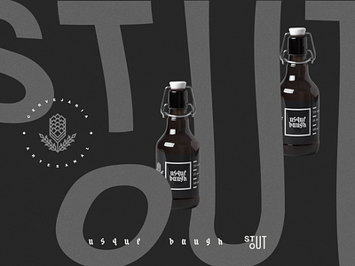 Usquebaugh Craft Beer - Stout beer beer art beer branding beer can beer label brand identity branding design graphic design stout visual identity