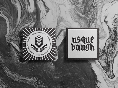 Usquebaugh Craft Beer - Business Card beer beer branding black and white branding business card design graphic design logo marble stationery typography vector visual identity