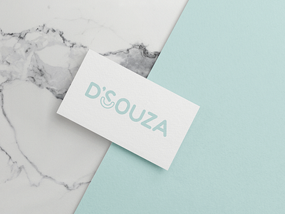 Business Card D'Souza branding business card dentist light green odontology smile visual identity