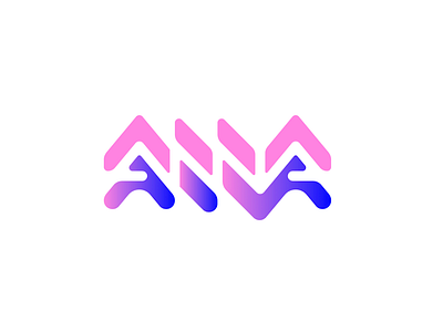 Anna Logo anna branding colorfull gradient gradient logo logo logo design pink pink logo typography vector visual identity