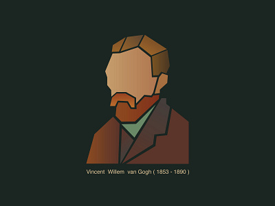 Vincent Willem van Gogh branding design graphic design illustration logo painting illustrator vector