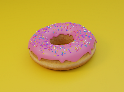It's a Donut 3d blender blender3d donut donuts pink sprinkles yellow