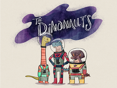 Dinonauts art astronauts comic dinonauts dinosaurs draw illustration paint photoshop texture water color