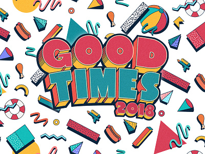 Good Times 90s good letter lettering logo mark party type typography vibe