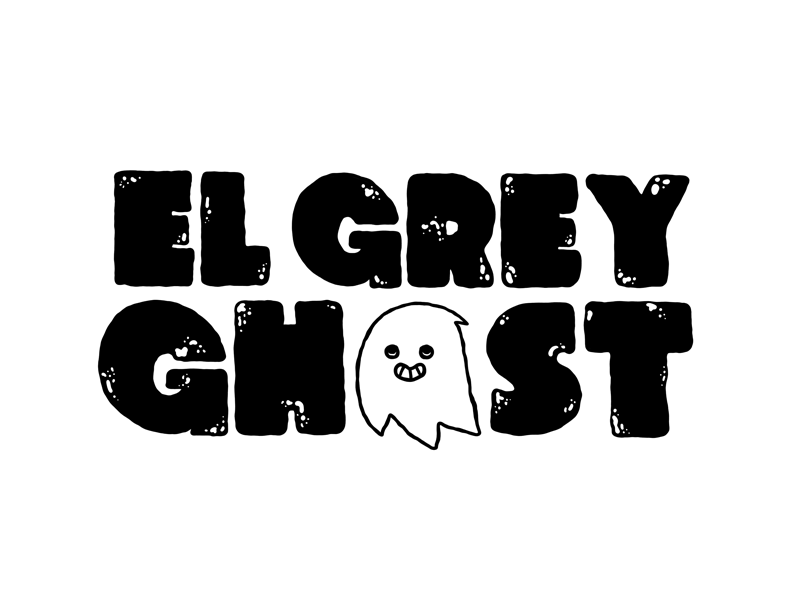 El Grey Ghost Logo Animation animation black branding ghost gift gray grey logo type typography white