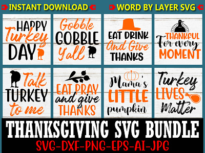 Thanksgiving Svg Bundle autumn branding crafts design fall graphic design illustration pumpkin seasonal thanksiving vector