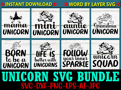 Unicorn Svg Bundle