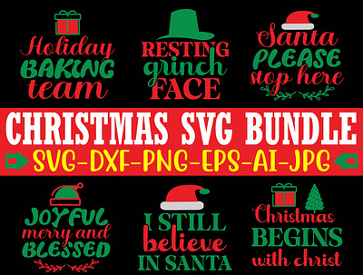Christmas Svg Bundle branding christmas crafts design graphic design holiday illustration logo merry christmas santa typography vector winter