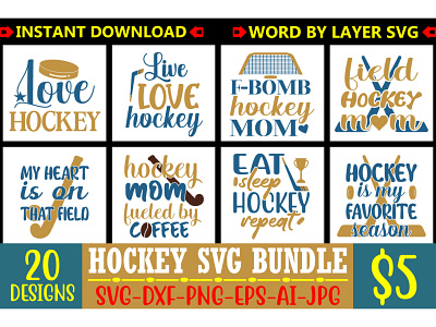 Hockey Svg Bundle.