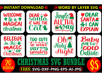 Christmas Svg Bundle.