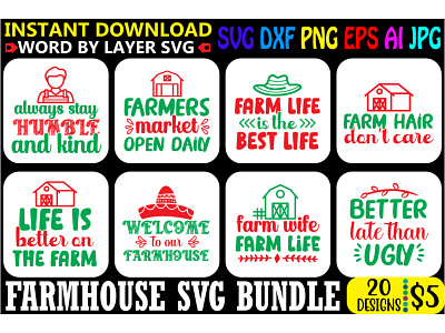 Farmhouse Svg Bundle.