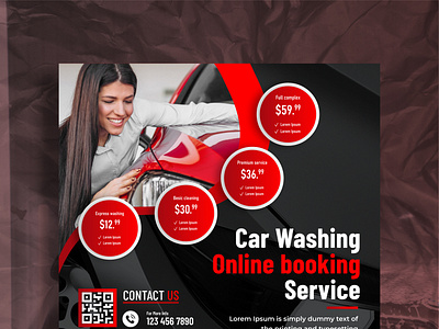 Car wash flyer design template