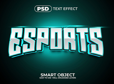 Esports 3d editable text effect style text