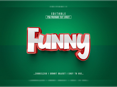 Funny 3d Editable psd Text Effect Style 3d typography funny 3d text effect funny text effect