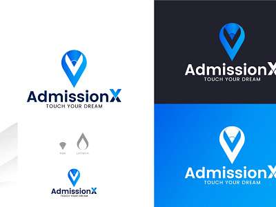 Letter 'A' And 'Pen' Logo design Concept