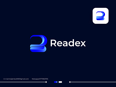 R Letter Logo For Readex Logo Design Concept brand logo branding company logo design graphic design logo logo concept logo design logodesign new logo r letter logo rlogo style text vector