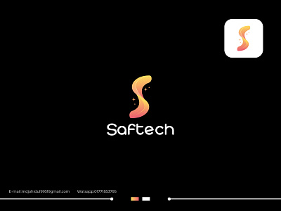 S Letter Logo For SofTech Logo Design Concept