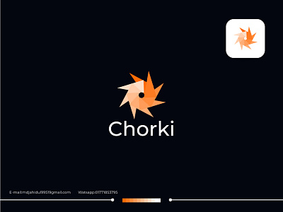 Chorki Logo Design Concept 3d title brand logo branding chorki chorki logo colorful logo design graphic design illustration letter effect logo new logo style text vector