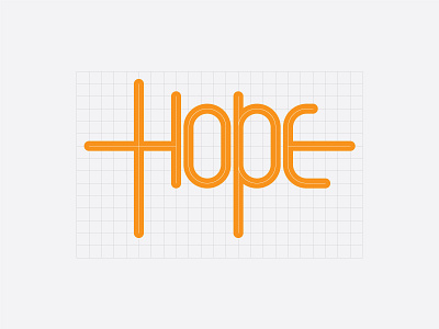 Hope design grid linework logo logodesign type art typedesign typography vector