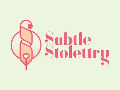 Subtle Stolettry (WIP) branding design feather heart icon illustration letterform logo logodesign minimal nib vector