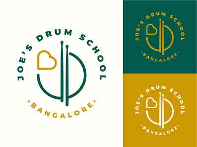 Joe's Drum School branding design drums flat letterform lettermarkexploration logo logodesign logotype minimal school typography