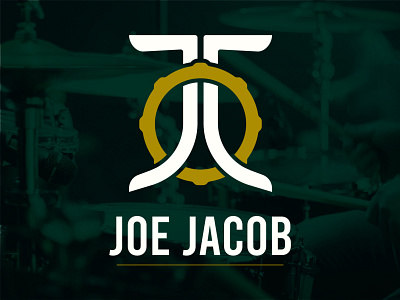 Joe Jacob branding design drummer drums flat letterform lettermarkexploration logo logodesign logotype minimal typography