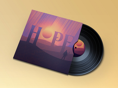Hope album art vinyl cover albumart design flat hope illustration vector
