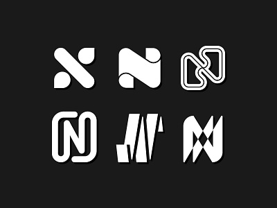 Letterform Exploration 'N' branding design flat icon letterform letterformexploration lettermarkexploration logo logodesign logotype minimal shapes typography