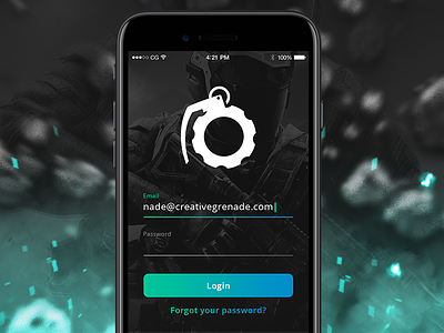 Login Screen UI app creative grenade form login signup ui