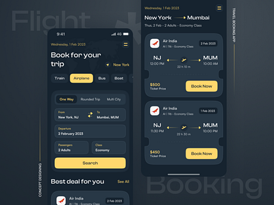 Travel Booking App application booking concept mobileapp travel uidesign