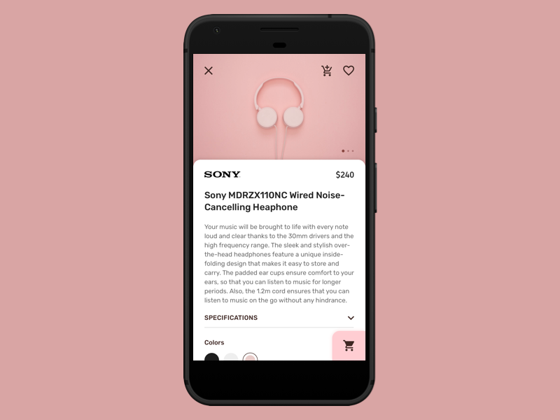 Product Details electronic product ui minimalist app design interface concept materialdesign material ui app