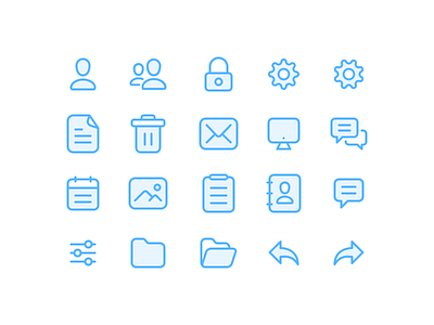 Basic UI Icons icons outlined set ui