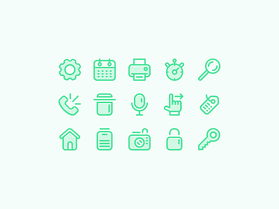 Outlined Icons for Web and Mobile apps