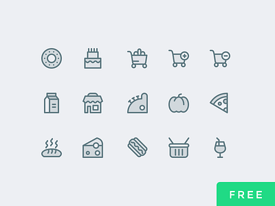 Supermarket Icons Free free freeby icons psd store supermarket ui vector