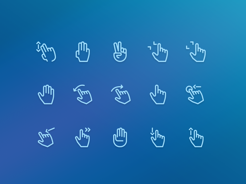 Gestures Icons by The Eyecons on Dribbble