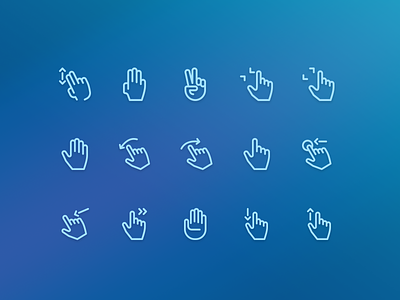 Gestures Icons gestures hands icons ui elements