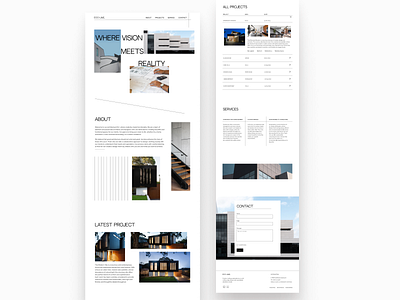 Minimal Architect Landigpage architect clean design homepage landingpage minimal ui ux webdesign website