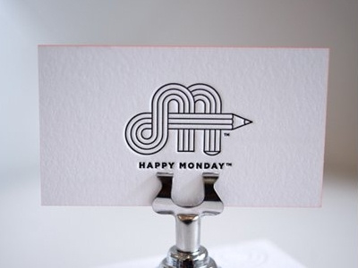 Happy Monday business cards branding business cards design