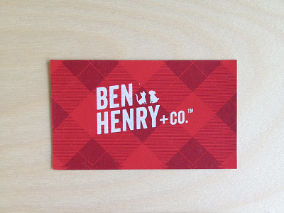 Ben Henry + Co. Business Card branding business card pet