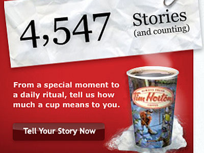 Tim Hortons everycup.ca design tim hortons ui web