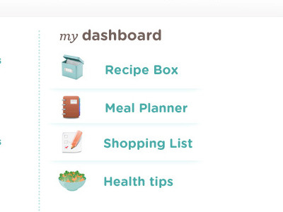 Icons for food site dashboard design icons ui