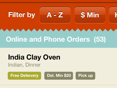 Grubhub iphone app reskin