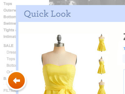 Modcloth Quicklook redesign challenge